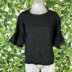 See by Chloe Black Polka Dot Flowy Blouse